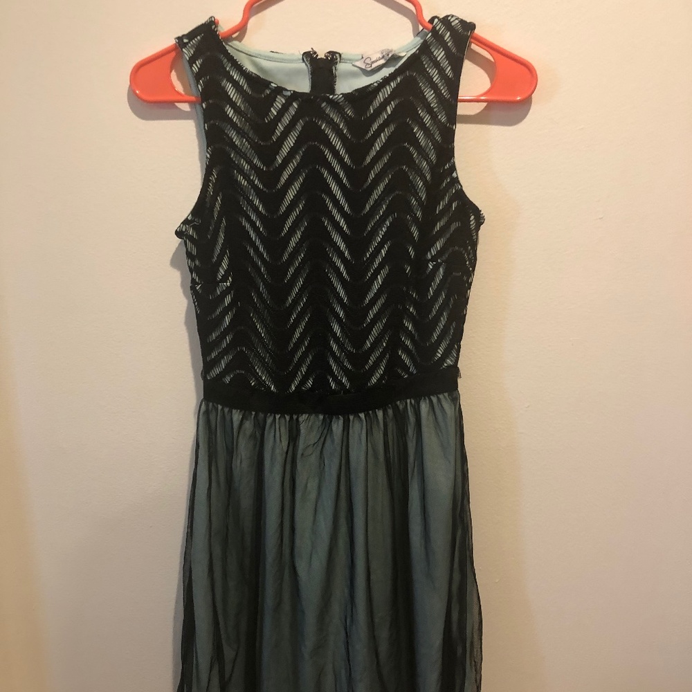 Black and Turquoise Dress sz S
